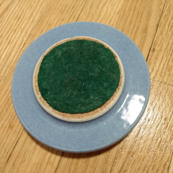 Vintage Blue Ashtray "Electro Porcelain Limited" Waterloo Made in Canada AS IS - Picture 5 of 13